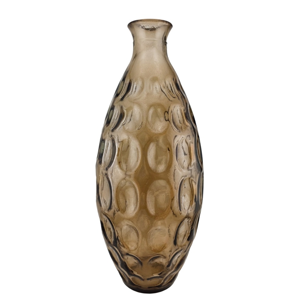 Thumbprint Glass Vase Dimpled 100% Recycled Home Decor Office Minimalist Art